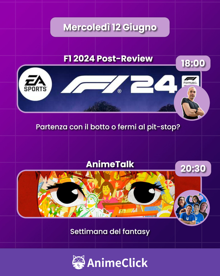 AnimeClick su Twitch: programma dal 10 al 16 giugno AnimeClick su Twitch: programma dal 10 al 16 giugno